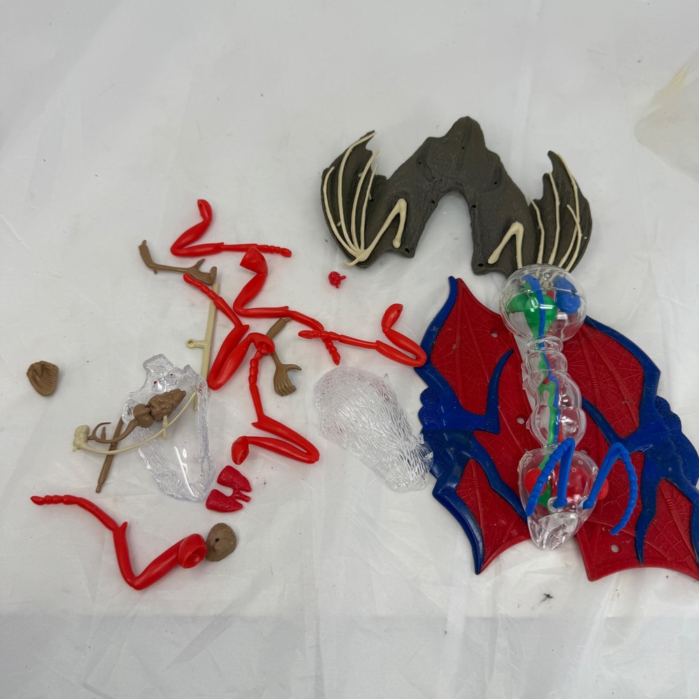Vintage Action Figure Parts Lot Wings Limbs Translucent Accessories Fodder